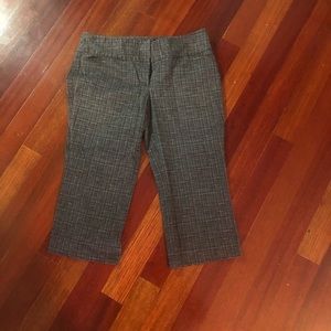 Express Black & White Capri’s with Button Closure